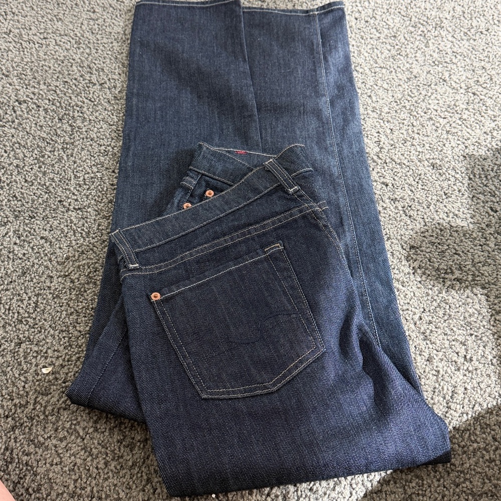 7 For All Mankind Dark Blue Straight / Skinny Jeans